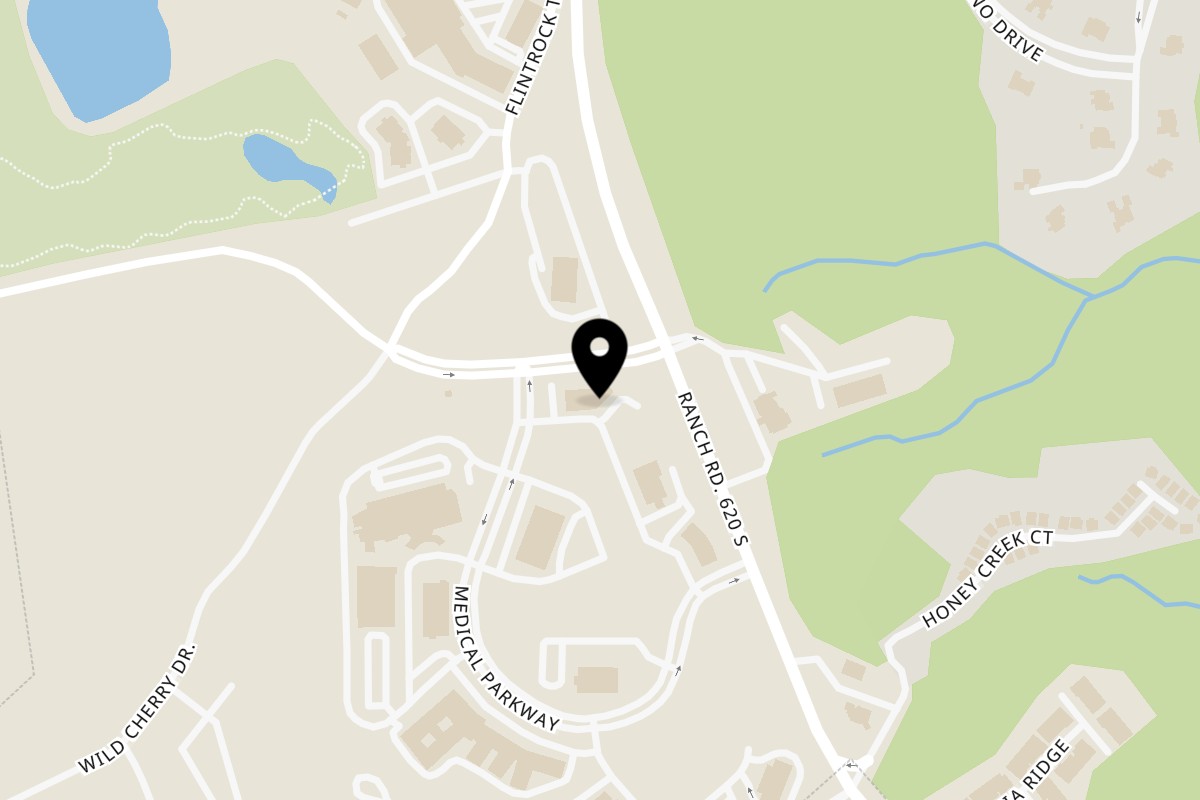 Map showing the location of Tikka House Indian Eatery Lakeway on 3100 Ranch Rd 620 S #100 in Lakeway
